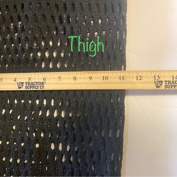 Crochet Fishnet Coverup Beachwear Pants Plus Size 4X Black High Rise Wide Leg - Picture 9 of 10